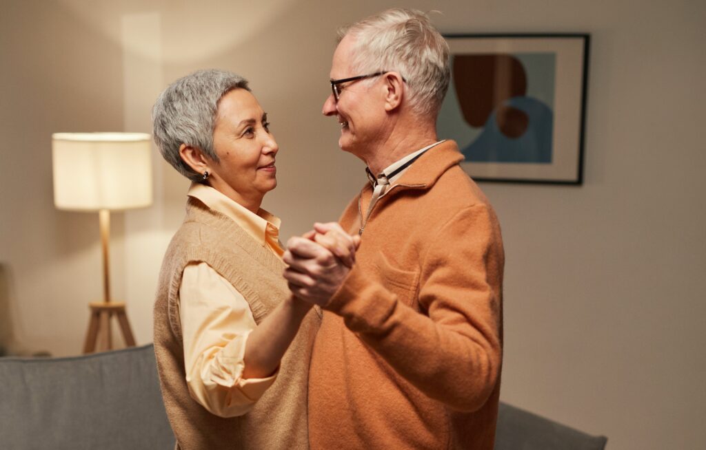 Older couple managing their health